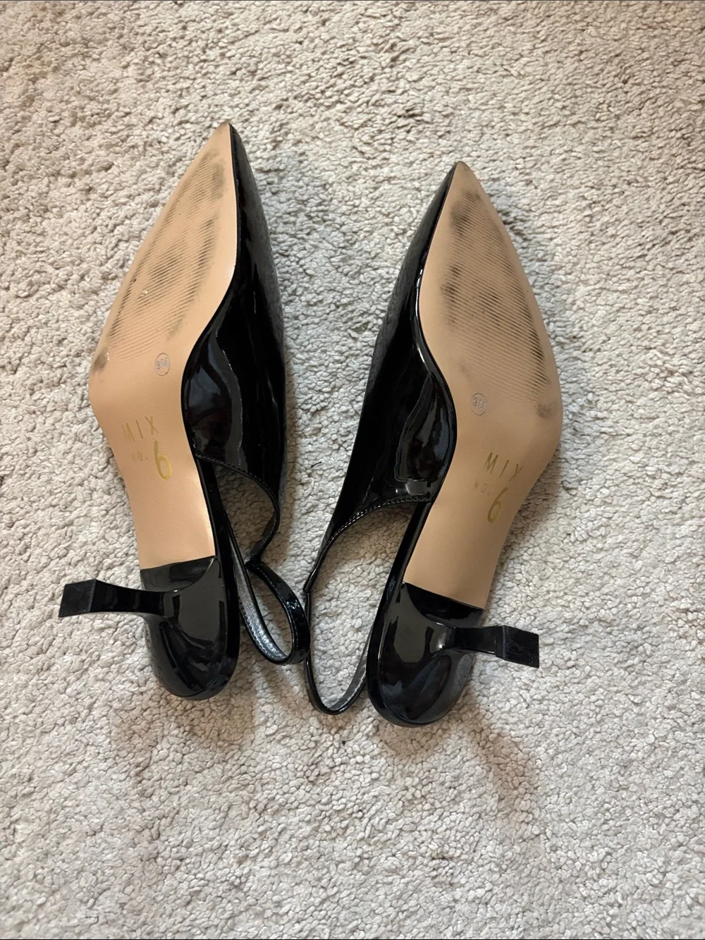 Mix No. 6 pointed heel